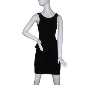 Zara Trafaluc Collection Peplum Dress Sleeveless Black Size S